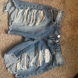 Just USA Blue Distressed Jean Shorts